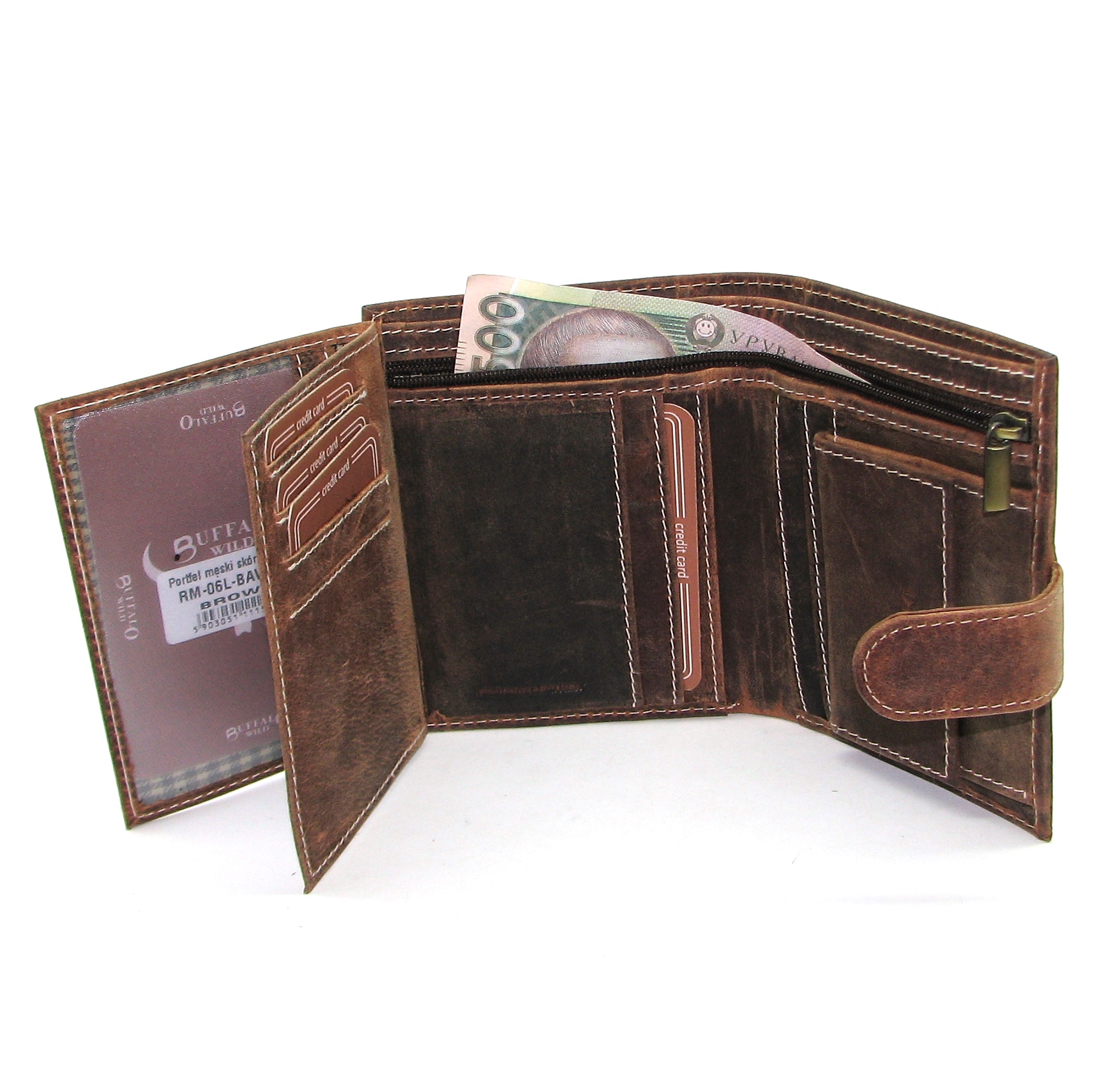 Кошелек мужской Buffalo Wild RM-06L-BAW-T-1532 Brown Кошелек мужской Buffalo Wild RM-06L-BAW-T-1532 Brown
